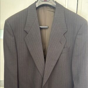 Giorgio Armani Dark Brown Pinstripe Suit
